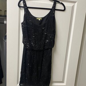 Gianni Bini Black Sequin Mini Dress
